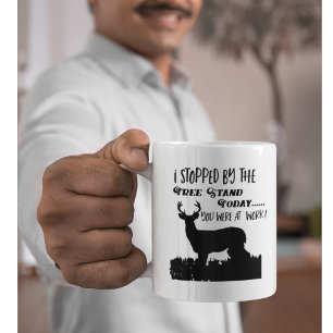 Funny Deer Hunting Tree Stand Sports Outdoors Mug