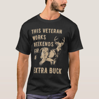 Funny Deer Hunting Veteran Distressed Hunter Gift T-Shirt