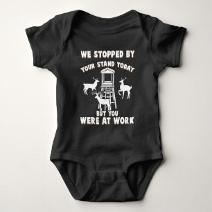 Funny Deer Stand Deer Hunting Sniper Hunter Baby Bodysuit