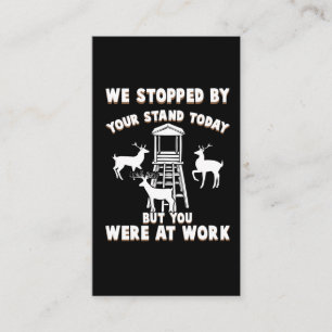 Funny Deer Stand Deer Hunting Sniper Hunter Business Card