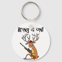 Funny Deer with Hunting Rifle and Cap