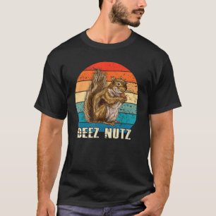Funny Deez Nut Nutcracker Squirrel Deez Nutz Retro T-Shirt