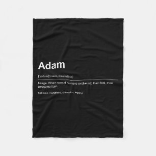 Funny Definition Quote For The Name Adam _  Fleece Blanket