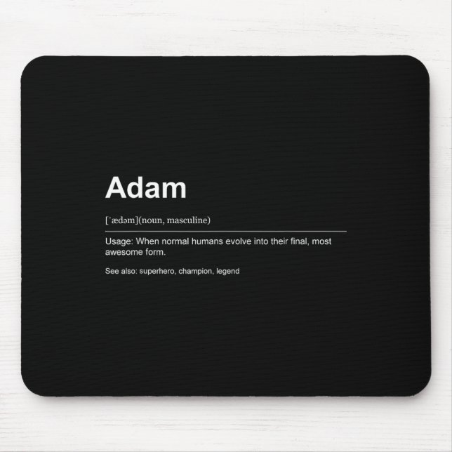 Funny Definition Quote For The Name Adam _  Mouse Pad (Front)