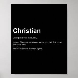Funny Definition Quote For The Name Christian _  Poster
