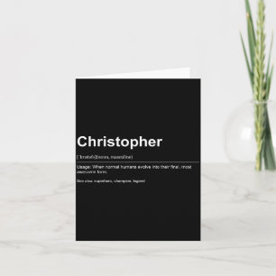 Funny Definition Quote For The Name Christopher _  Card
