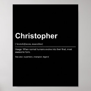Funny Definition Quote For The Name Christopher _  Poster