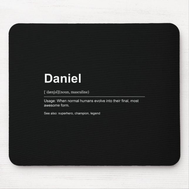 Funny Definition Quote For The Name Daniel _  Mouse Pad (Front)