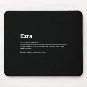 Funny Definition Quote For The Name Ezra _ Mouse Pad