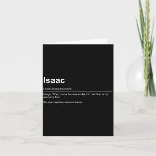 Funny Definition Quote For The Name Isaac _  Card