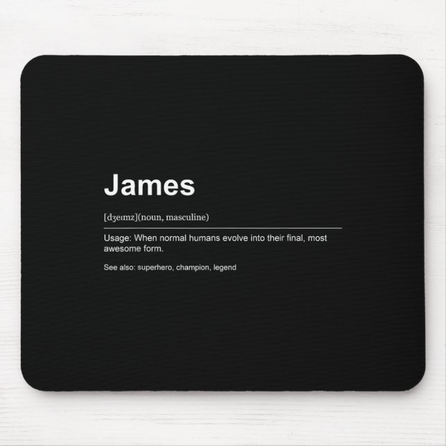 Funny Definition Quote For The Name James _  Mouse Pad (Front)