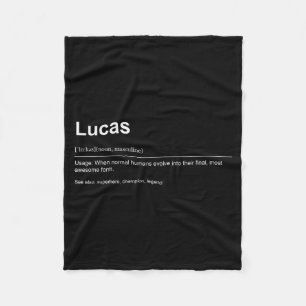 Funny Definition Quote For The Name Lucas _ Fleece Blanket