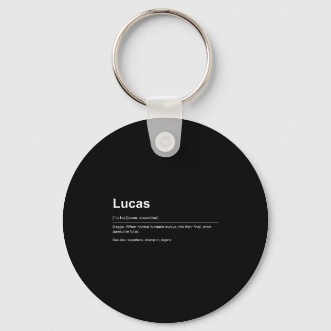 Funny Definition Quote For The Name Lucas _  Key Ring (Front)