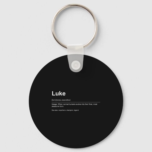 Funny Definition Quote For The Name Luke _  Key Ring (Front)