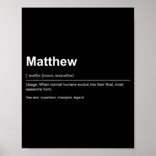 Funny Definition Quote For The Name Matthew _ Poster