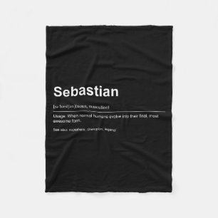 Funny Definition Quote For The Name Sebastian _ Fleece Blanket
