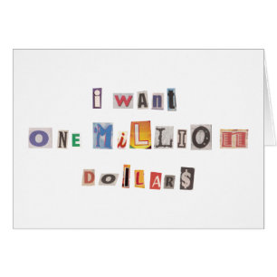 Funny Demand For Money Ransom Note Collage