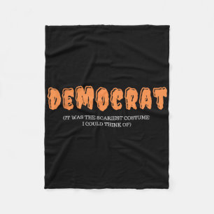 Funny Democrat Republican Halloween Costume Fleece Blanket
