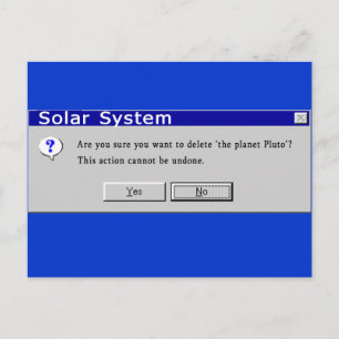 Funny Demoted Pluto Design Postcard