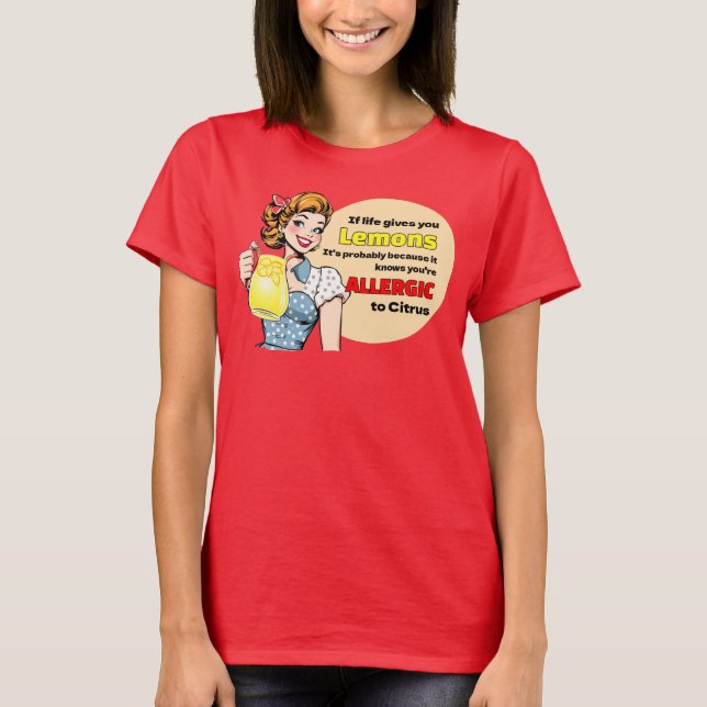 Funny Demotivational Sassy Vintage Housewife Retro T-Shirt (Front)