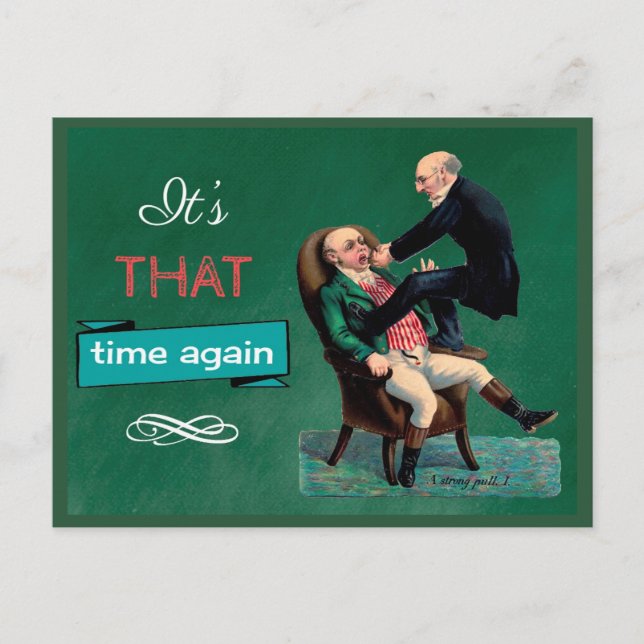 Funny Dental Check-up Appointment Reminder Card (Front)