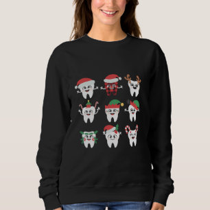 Funny Dental Christmas Teeth Cute Xmas Dentist Sweatshirt