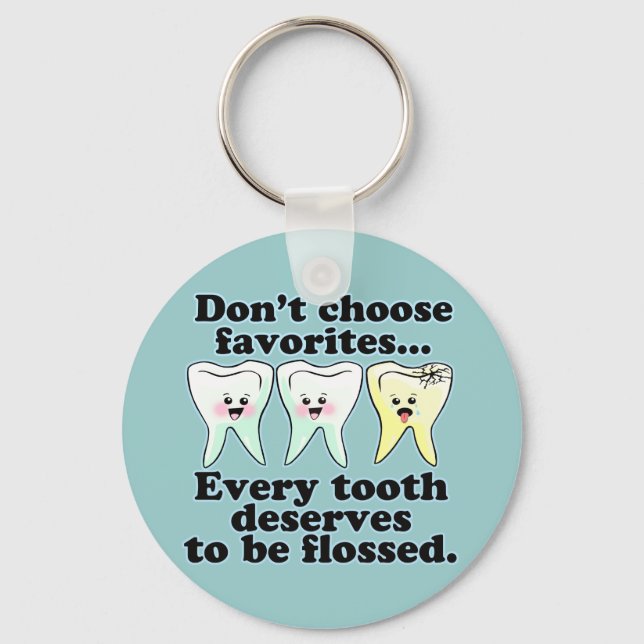 Funny Dental Humour Key Ring (Front)