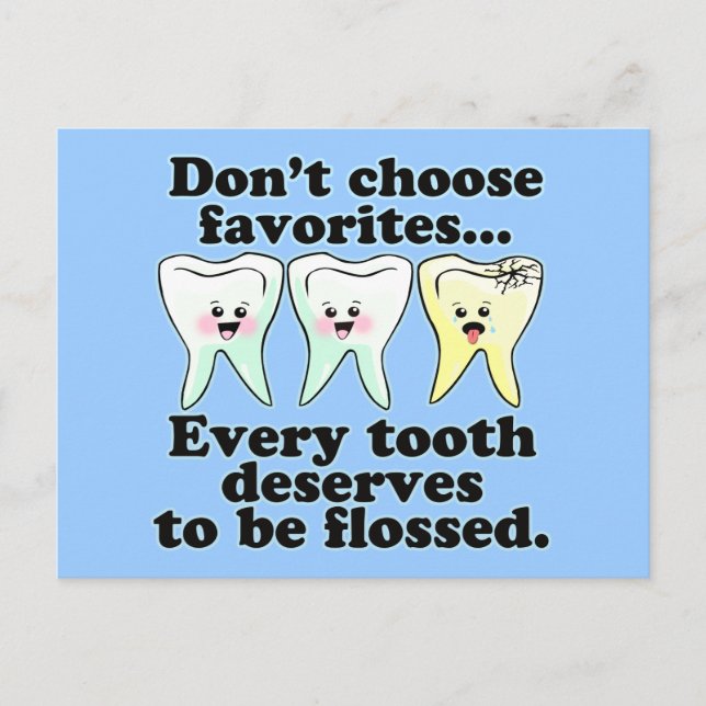 Funny Dental Humour Postcard (Front)