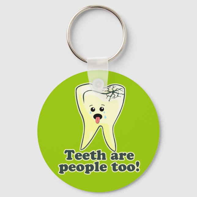 Funny Dental Hygienist Key Ring (Front)