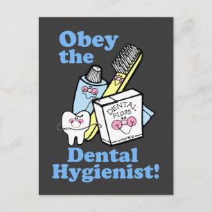 Funny Dental Hygienist Postcard