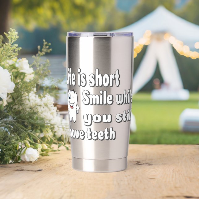Funny Dental Quote Insulated Tumbler (Wedding (Rotated))