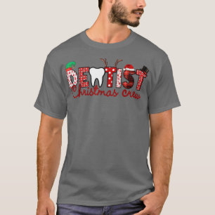 Funny Dentist Crew Christmas Tree Dental  T-Shirt