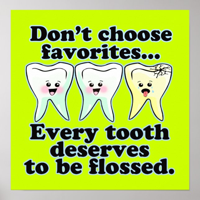Funny Dentist Office Artwork Poster (Front)