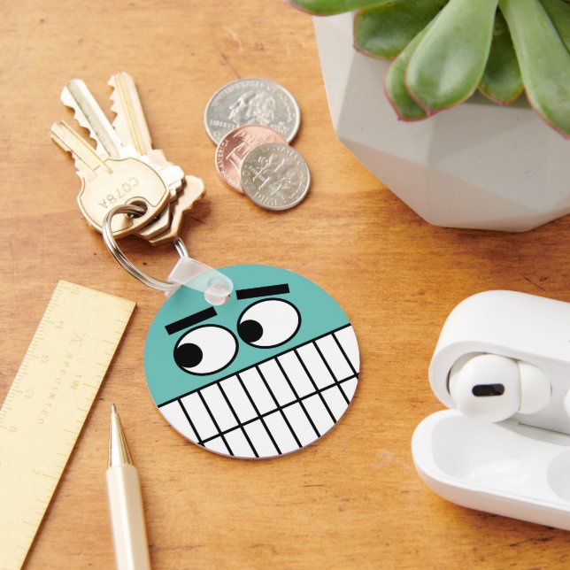 Funny dentist office cartoon keychain (Desk)