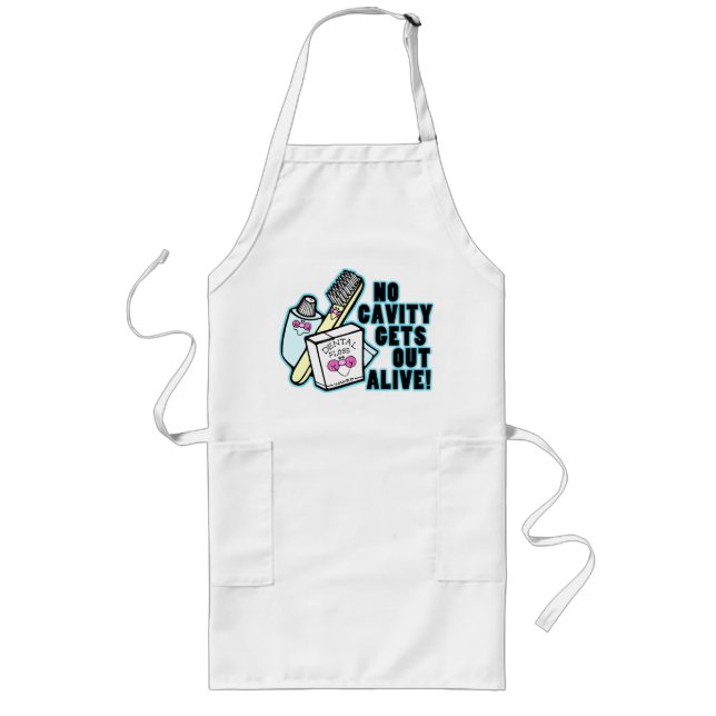 Funny Dentist or Prosthodontist Long Apron (Front)