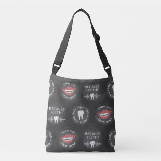 Funny Dentist Pattern - Cute Dental Hygienist Crossbody Bag