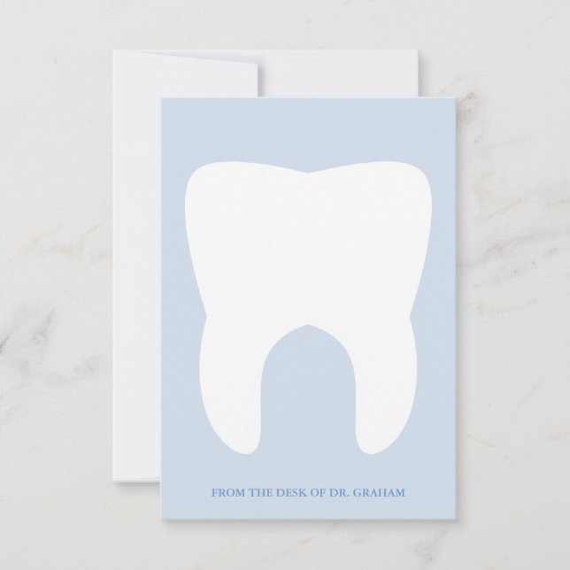 Funny Dentist Tooth | Flat Note Card (Front)