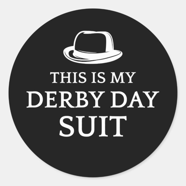 Funny Derby Day Kentucky Men Hat This is My Derby Classic Round Sticker (Front)
