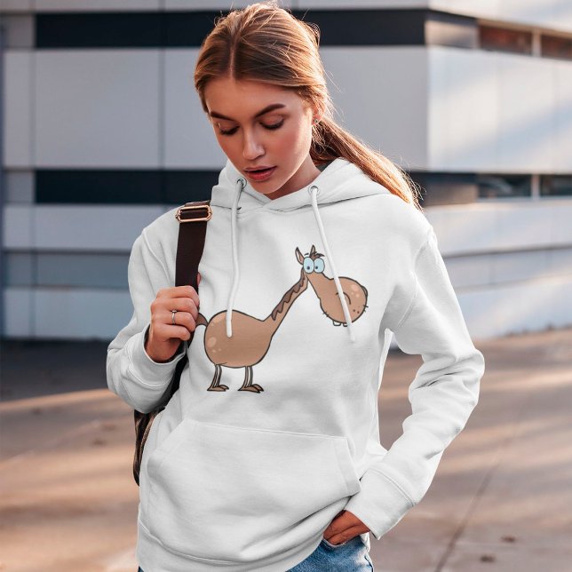 Funny Derpy Horse Silly Brown Stallion Hoodie (Creator Uploaded)