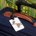 Funny Derpy Horse Silly Brown Stallion Luggage Tag<br><div class="desc">Spot your bags instantly at the airport with these funny horse luggage tags. Featuring a hilarious wide eyed brown pony cartoon, these durable travel tags make your suitcase stand out from the crowd. A practical and silly gift for equestrians on the move or horse lovers headed on vacation, these whimsical...</div>