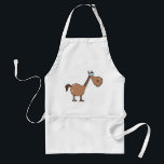 Funny Derpy Horse Silly Brown Stallion Standard Apron<br><div class="desc">Keep your clothes clean while showing off your sense of humor with this funny horse apron. This durable kitchen apron features a silly brown stallion cartoon that is perfect for summer barbecues, baking at home, or even grooming at the barn. A wonderful gift for horse lovers who enjoy cooking or...</div>