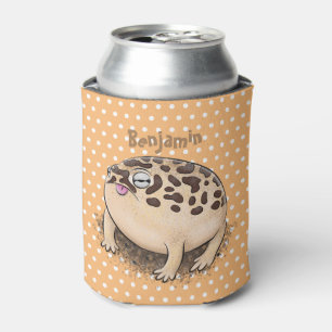 Funny desert rain frog cartoon illustration can cooler