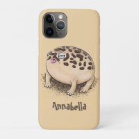 Funny desert rain frog cartoon illustration