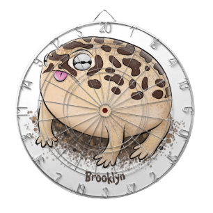 Funny desert rain frog cartoon illustration dartboard