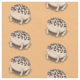 Funny desert rain frog cartoon illustration fabric