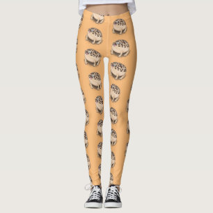 Funny desert rain frog cartoon illustration leggings
