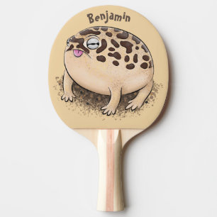 Funny desert rain frog cartoon illustration ping pong paddle