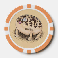 Funny desert rain frog cartoon illustration