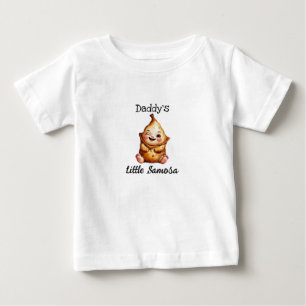 Funny Desi Dad Joke Daddy's Little Samosa Personal Baby T-Shirt