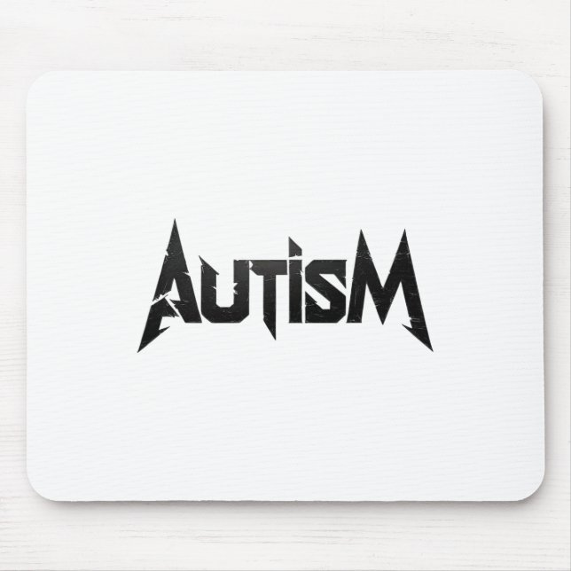Funny Design Autism Rock Meme Neurodivergent  Mouse Pad (Front)